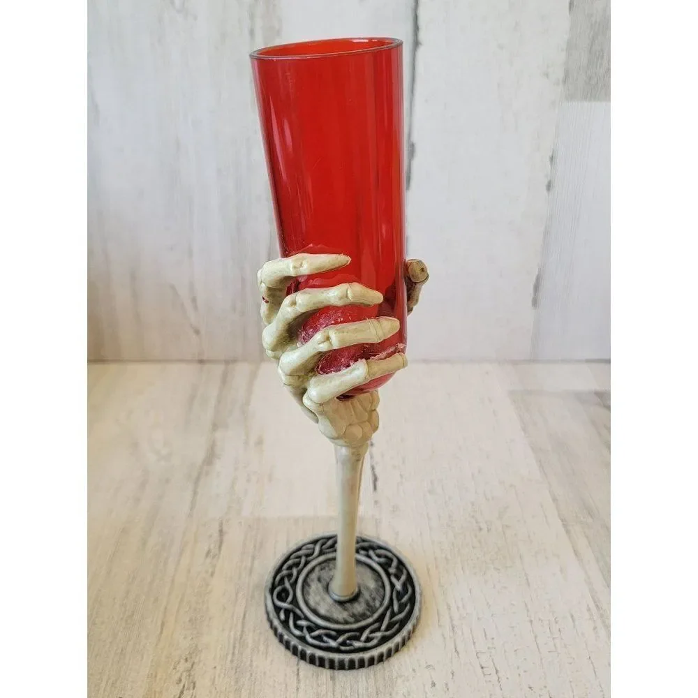 Easter unlimited Halloween skeleton hand champagne‎ flute cup decor